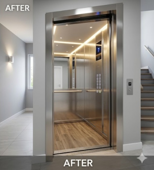 After elevator